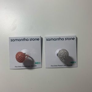 Silver / Rose Gold Stone Rings